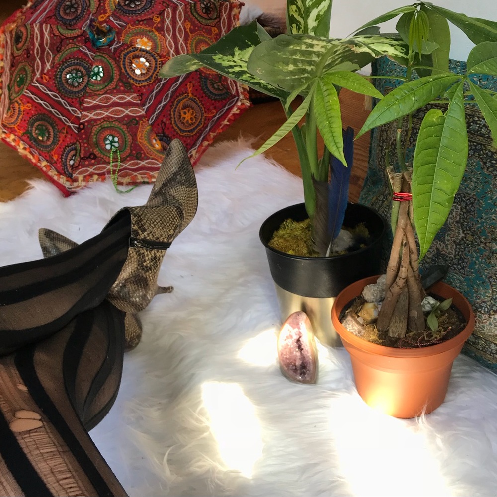 Genuine leather- snake skin designer stilettos